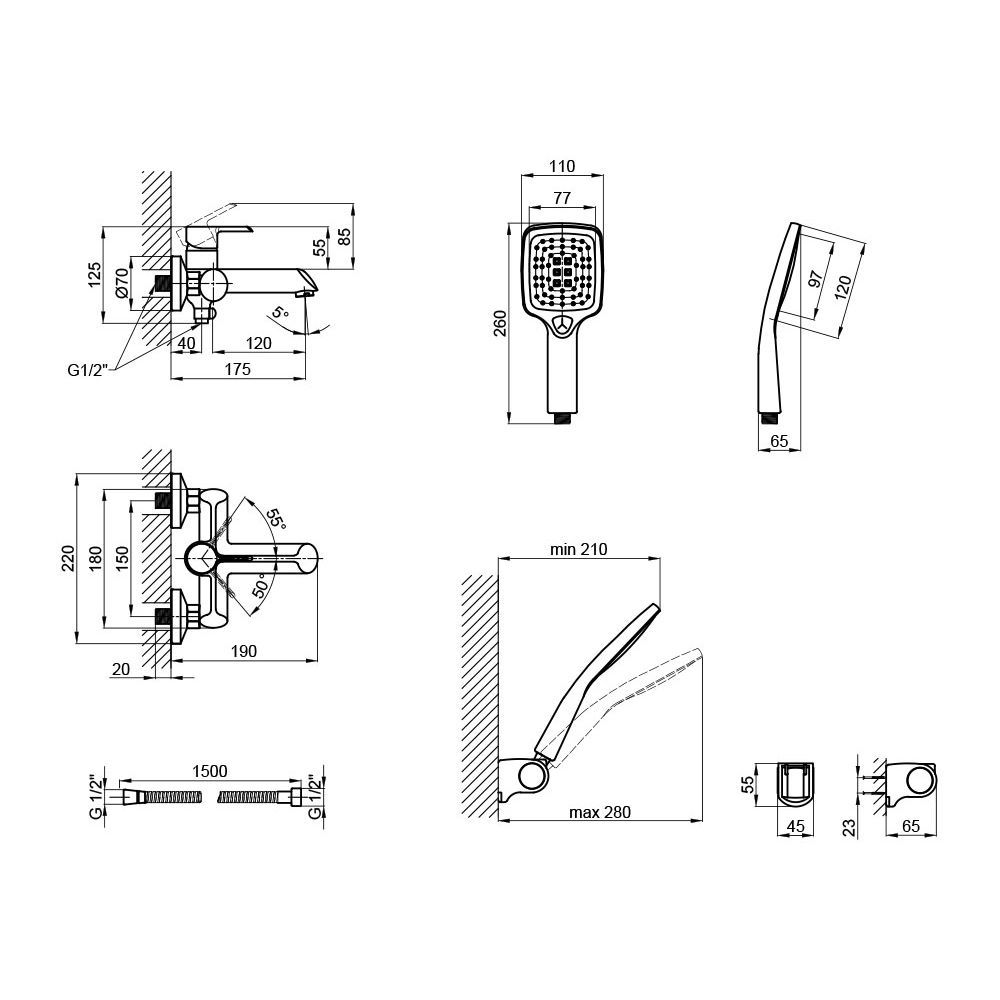 Змішувач для ванни Q-Tap Grand BCR 006 (QTGRABCR006) QTGRABCR006 &mdash; фото в Esantehnika