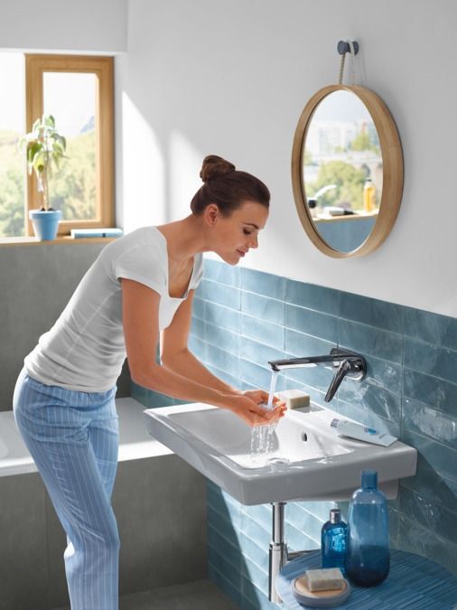 Смеситель для раковины Hansgrohe Novus (цвет - хром) 71127000 71127000 &mdash; фото в Esantehnika