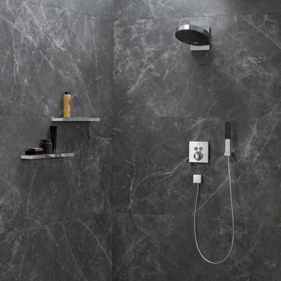 Полочка для душа Hansgrohe Rainfinity Shelf 500 (цвет - хром) 26844000 26844000 &mdash; фото в Esantehnika