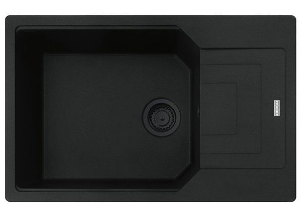 Кухонна мийка Franke UBG 611-78 XL, накладна, оборотна, коландер+вентиль+сифон, 78x50, граніт чорний (114.0699.233) 114.0699.233 &mdash; фото в Esantehnika