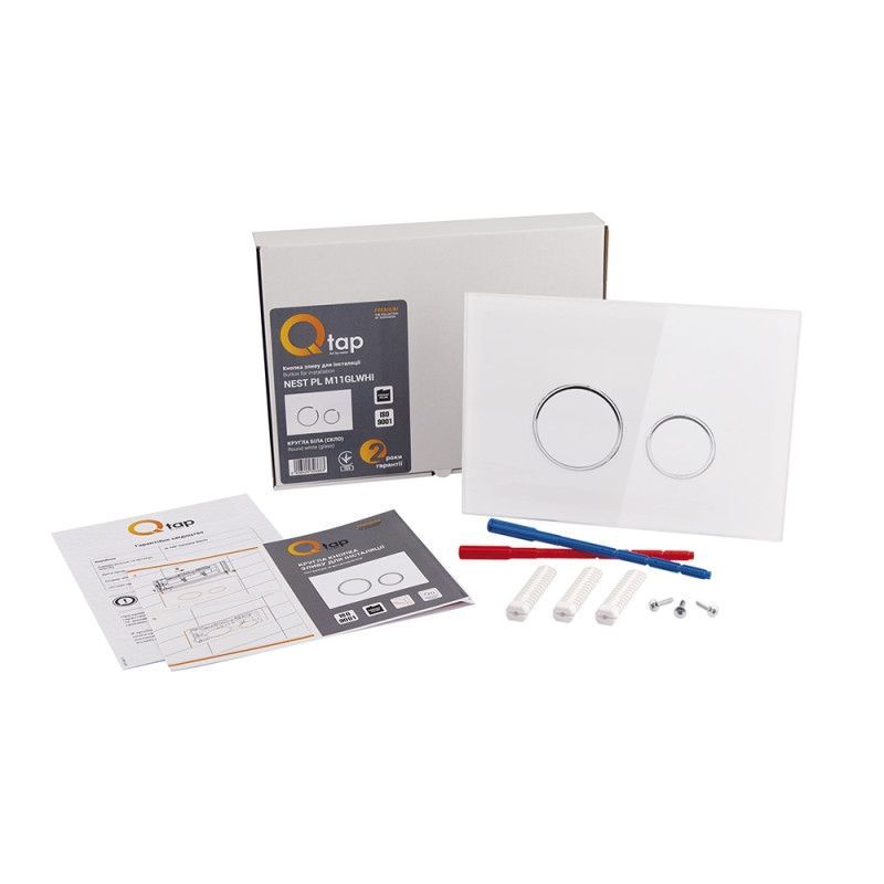 Панель смыва для унитаза Q-Tap Nest QT0111V1164GW QT0111V1164GW &mdash; фото в Esantehnika
