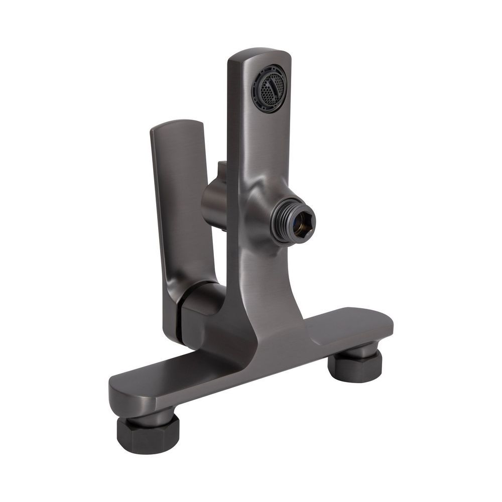 Змішувач для ванни Qtap Slavonice (з душовим гарнітуром) QTSLV259GMB48035 Gunmetal Black PVD QTSLV259GMB48035 &mdash; фото в Esantehnika