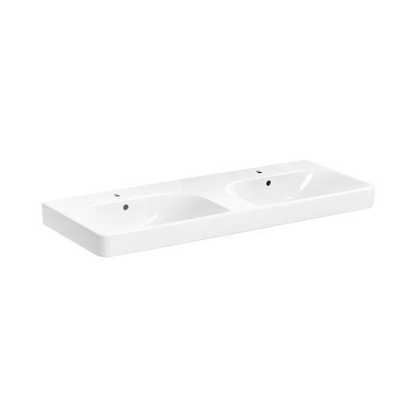Двойная раковина Geberit Smyle Square 120 х 48 х h16,5 см 500.223.01.1 500.223.01.1 &mdash; фото в Esantehnika