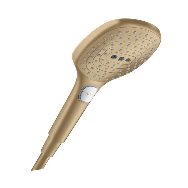 Лейка для душа Hansgrohe Raindance Select E 120 (цвет - шлифованная бронза), 3 вида струи 26520140 26520140 &mdash; фото в Esantehnika