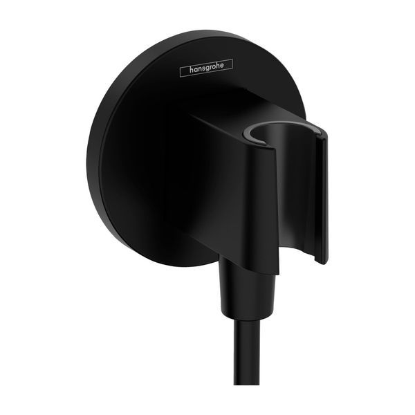 Шлангове з'єднання з тримачем Hansgrohe FixFit S (колір - чорний матовий) 26888670 26888670 &mdash; фото в Esantehnika
