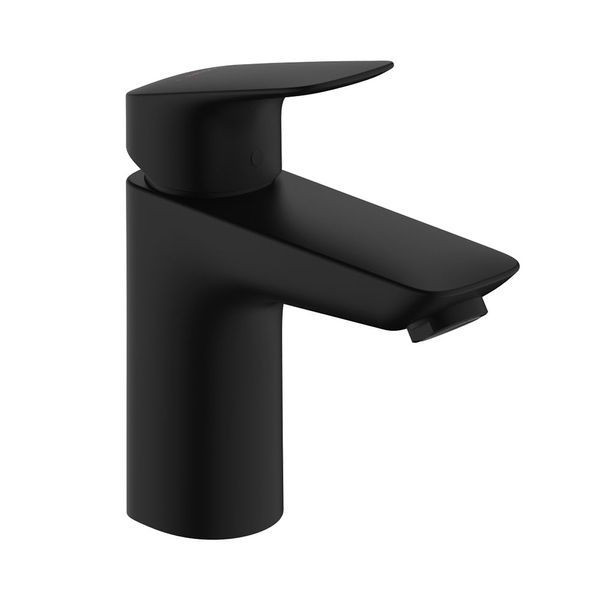 Змішувач для раковини 100 Hansgrohe Logis (колір - чорний матовий), з донним клапаном 71100670 71100670 &mdash; фото в Esantehnika