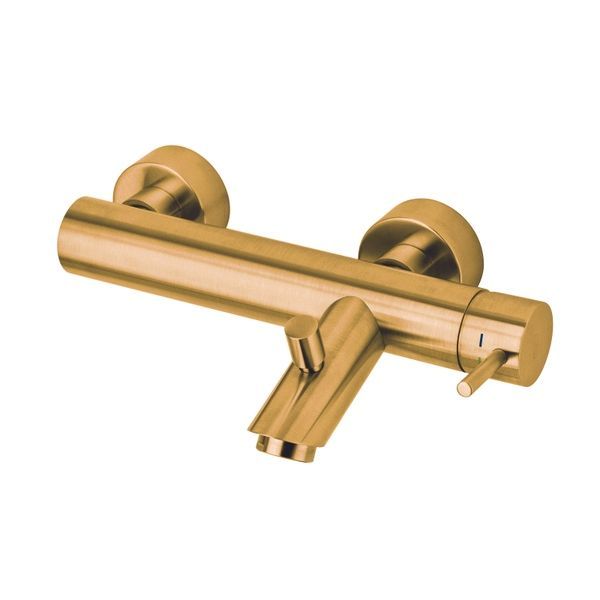 Смеситель для ванны Paffoni Light (цвет - Honey gold spazzolato / Матовое медовое золото) LIG022HGSP LIG022HGSP &mdash; фото в Esantehnika