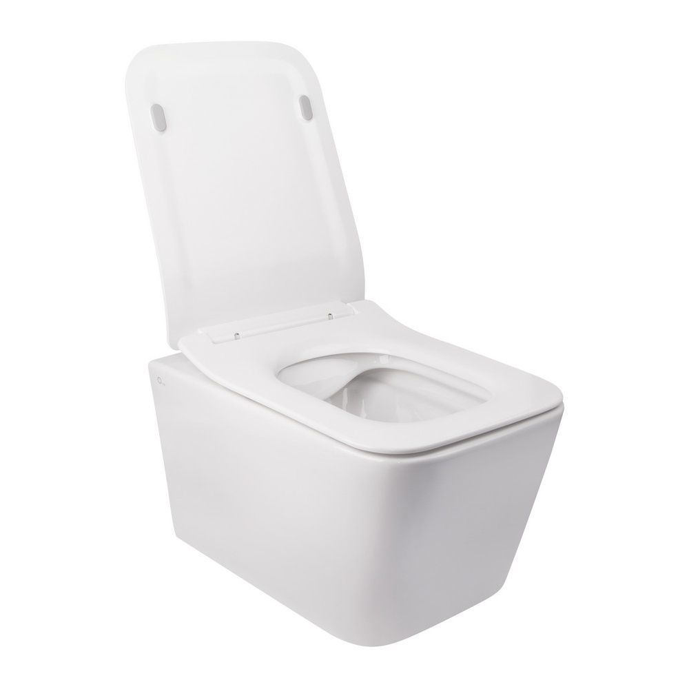 Унитаз подвесной безободковый Q-Tap Crow WHI 5170 с сидением soft-close QT05335170W QT05335170W &mdash; фото в Esantehnika