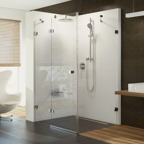 Душова кабіна RAVAK Brilliant BSDPS-80/80 L прямокутна, ліва 800x800 мм h1950, профіль хром, скло TRANSPARENT 0UL44A00Z1 0UL44A00Z1 &mdash; фото в Esantehnika