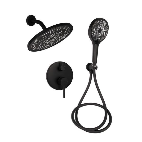Душова система прихованого монтажу Qtap Scorpio чорний матовий QTSCO113BLM45897 QTSCO113BLM45897 &mdash; фото в Esantehnika