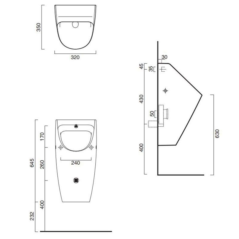 Писсуар Catalano Sfera (без крышки), чёрный матовый 1OR64NS 1OR64NS &mdash; фото в Esantehnika