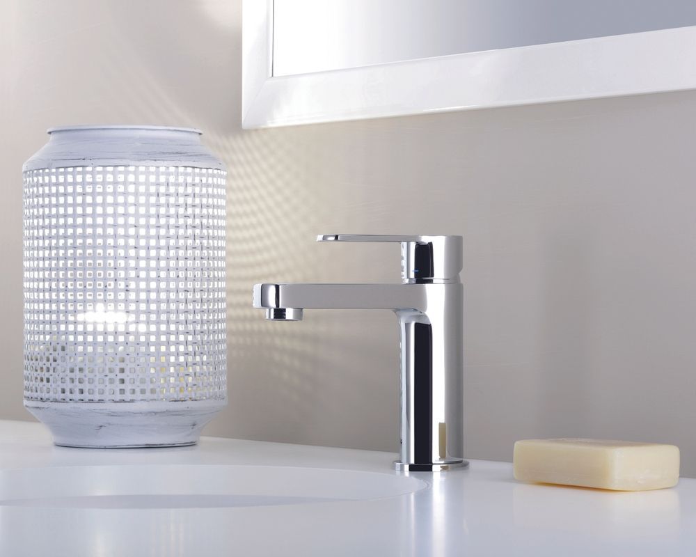 Смеситель для раковины, картридж Energy Saving Paffoni Ringo (цвет - хром), без донного клапана RIN071CR-ES RIN071CR-ES &mdash; фото в Esantehnika