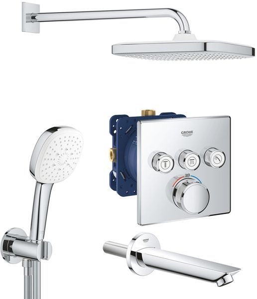 Душевая система скрытого монтажа с термостатом Grohe Grohtherm SmartControl на 3 потребителя UA26415SC6 UA26415SC6 &mdash; фото в Esantehnika