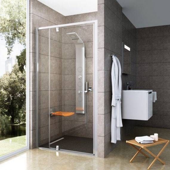 Душові двері RAVAK Pivot PDOP2-110, розстібні 1100 мм h1900, профіль сатин, скло TRANSPARENT 03GD0U00Z1 03GD0U00Z1 &mdash; фото в Esantehnika