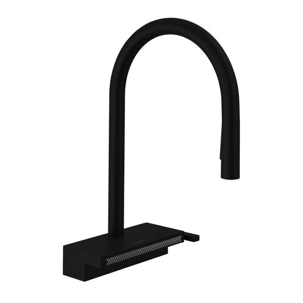 Змішувач для кухні Hansgrohe Aquno Select M81 170 3jet, sBox (колір - чорний матовий), з витяжним душем 73831670 73831670 &mdash; фото в Esantehnika