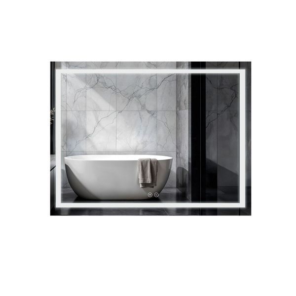Дзеркало Qtap Mideya (DC-F613) 700х500 з LED-підсвічуванням Touch, з антизапотіванням, димером QT2078NCF7050W QT2078NCF7050W &mdash; фото в Esantehnika