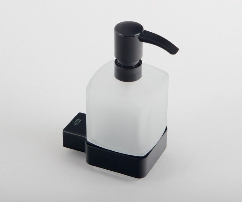 Дозатор для жидкого мыла Emco Loft Black, чёрный матовый/стекло матовое 0521 133 01 052113301 &mdash; фото в Esantehnika