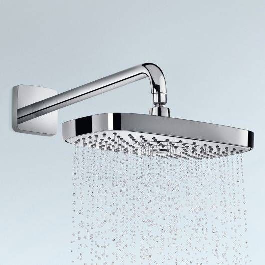 Верхний душ с тропическим душем Hansgrohe Raindance Select E хром 27385000 27385000 &mdash; фото в Esantehnika