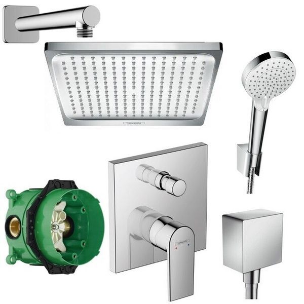 Душевая система Hansgrohe Crometta E 240 20236000 Vernis Shape скрытого монтажа 20236000 &mdash; фото в Esantehnika