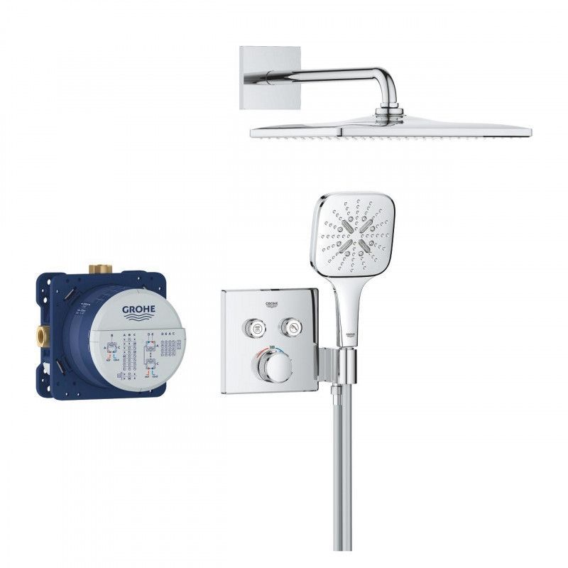 Душевая система скрытого монтажа Grohe Grohtherm SmartControl хром 34865000 34865000 &mdash; фото в Esantehnika