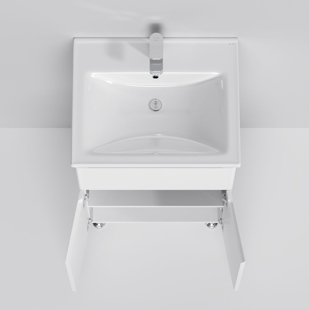 Комплект мебели тумба с умывальником AM.PM X-Joy 55 х 45 х h85 см, белый глянец M85-FSX0553-WC0553WG38 M85-FSX0553-WC0553WG38 &mdash; фото в Esantehnika