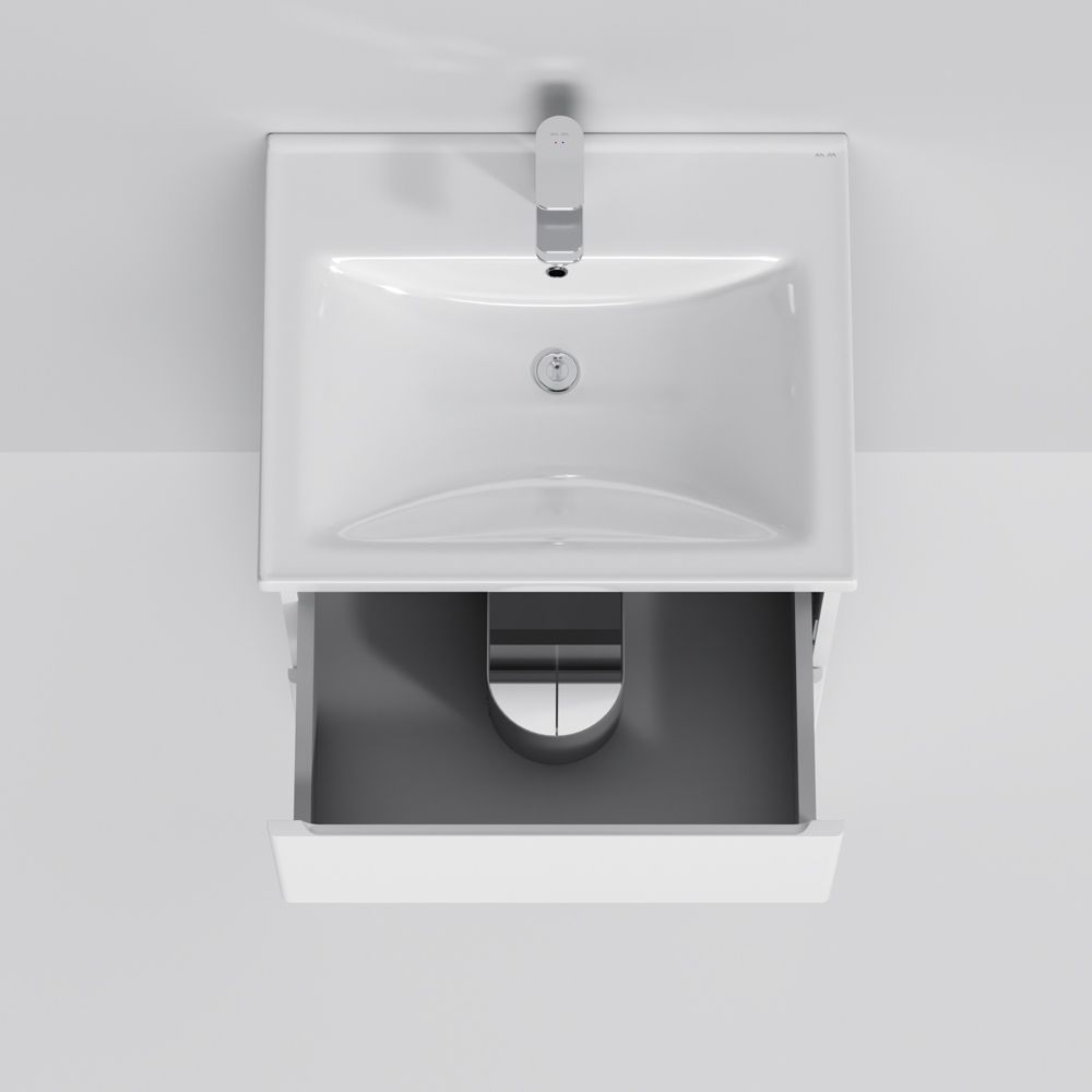 Комплект мебели тумба с умывальником AM.PM X-Joy 55 х 45 х h85 см, белый глянец M85-FSX0553-WC0553WG38 M85-FSX0553-WC0553WG38 &mdash; фото в Esantehnika