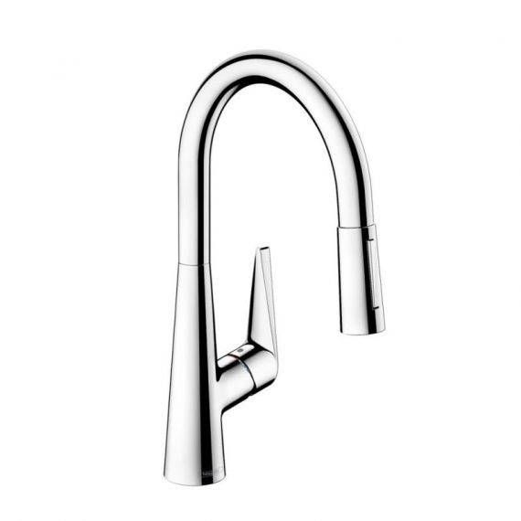 Змішувач для кухні з висувною лійкою Hansgrohe Talis S хром 72813000 72813000 &mdash; фото в Esantehnika