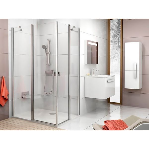 Душові двері RAVAK Chrome CRV2-120 чотириелементні, 1200 мм h1950, профіль полірований алюміній, скло TRANSPARENT 1QVG0C00Z1 1QVG0C00Z1 &mdash; фото в Esantehnika