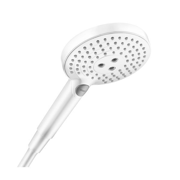 Лейка для душа Hansgrohe Raindance Select S 120 (цвет - белый матовый), 3 вида струи 26530700 26530700 &mdash; фото в Esantehnika