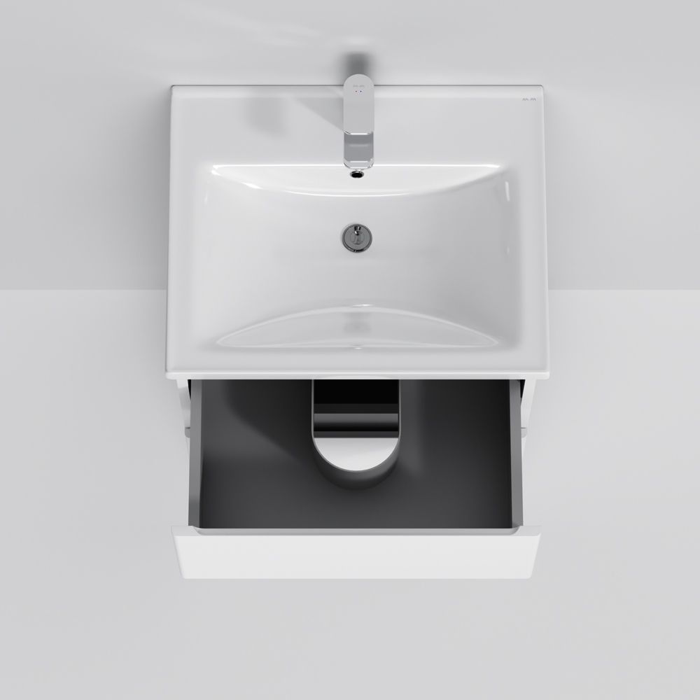 Комплект мебели тумба с умывальником AM.PM X-Joy 55 х 45 х h85 см, белый глянец M85-FSX0552-WC0552WG38 M85-FSX0552-WC0552WG38 &mdash; фото в Esantehnika