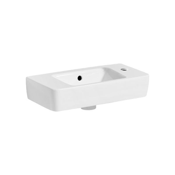 Маленькая (мини) раковина Geberit Selnova Compact 50 х 25 см, с 1 отверстием под смеситель справа 501.507.00.1 501.507.00.1 &mdash; фото в Esantehnika