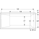 Ванна акриловая 180 х 80 х h42 см Geberit Selnova Square в комплекте с ножками 554.386.01.1 554.386.01.1 &mdash; фото в Esantehnika