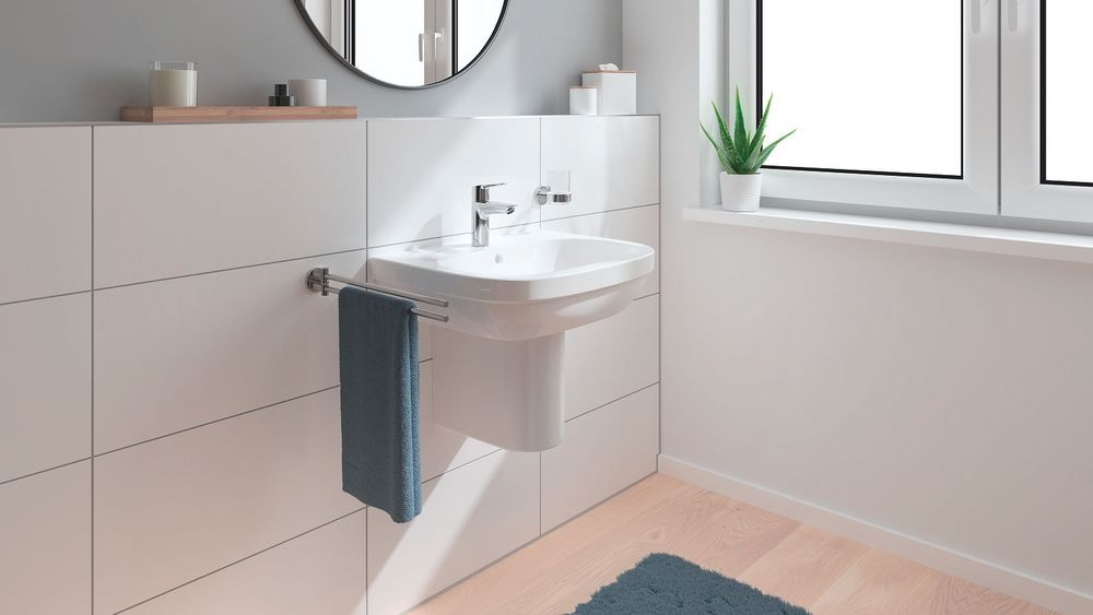 Смеситель для раковины S-размера Grohe QuickFix Start (цвет - хром) 23550002 23550002 &mdash; фото в Esantehnika
