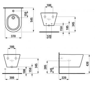 Подвесное биде Laufen Kartell (H8303310003021) H8303310003021 &mdash; фото в Esantehnika
