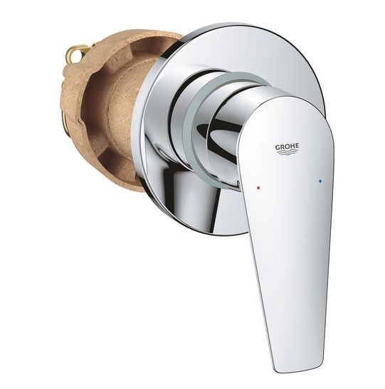 Набор гигиенический душ со смесителем Grohe Bau Edge New хром UA28512002 UA28512002 &mdash; фото в Esantehnika