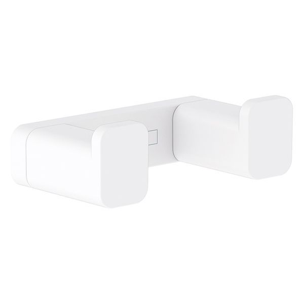 Гачок подвійний Hansgrohe AddStoris 3,6 х1, 6x6, 6 см, Matt White (41755700) 41755700 &mdash; фото в Esantehnika