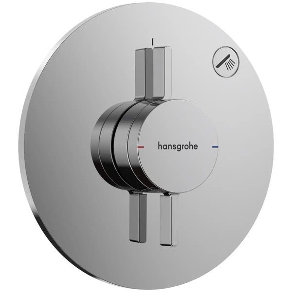 Смеситель скрытого монтажа для душа Hansgrohe DuoTurn S 75618000 хром 75618000 &mdash; фото в Esantehnika
