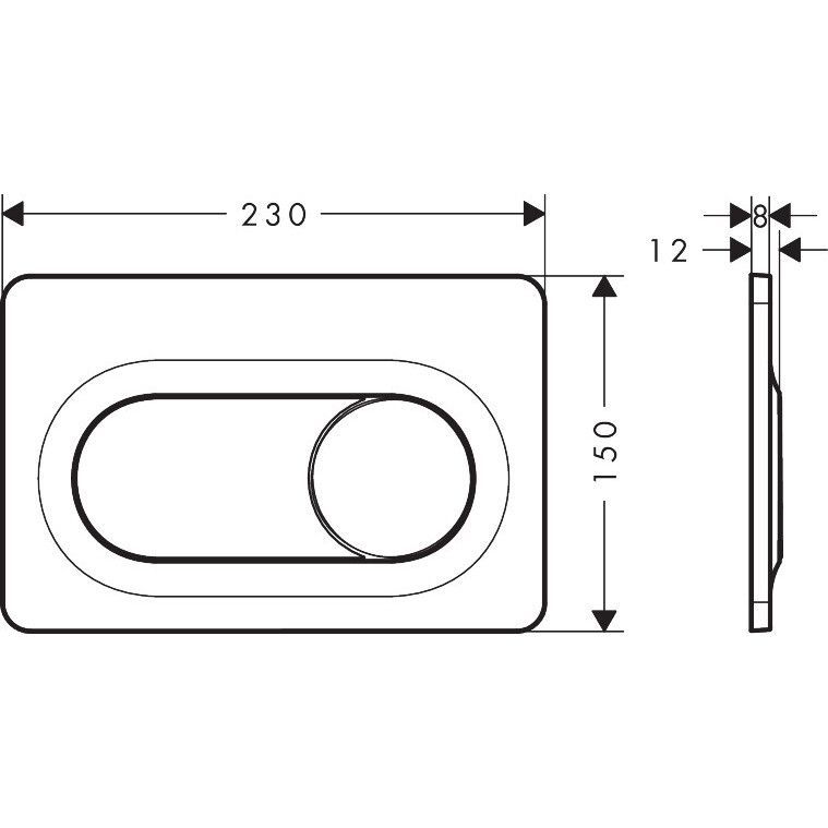 Кнопка смыва Hansgrohe iFrame Original S White 66002450 (белая глянцевая) 66002450 &mdash; фото в Esantehnika