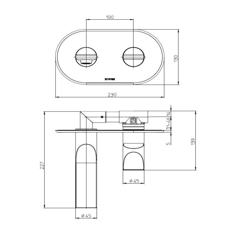 Смеситель для раковины Bossini Apice (цвет - белый матовый), излив 180 мм Z00549000045005 Z00549000045005 &mdash; фото в Esantehnika