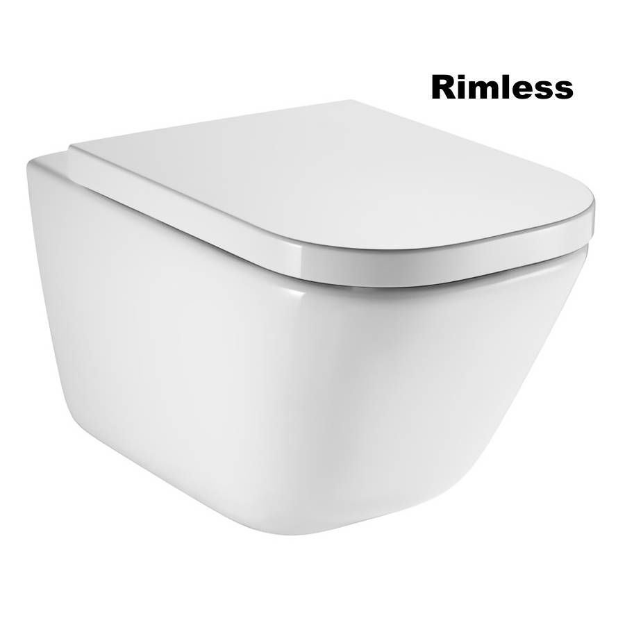 Унітаз підвісний, Rimless (безободковий) Roca Gap з сидінням Soft Close A34H47C000 A34H47C000 &mdash; фото в Esantehnika