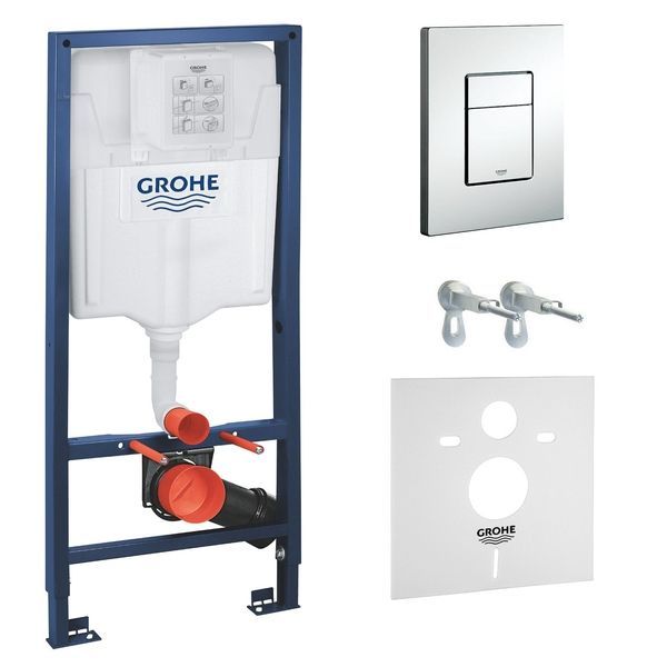 Інсталяція Grohe Rapid SL (4-в-1) комплект 38772001 (клавіша хром) 38732000 38772001+37131000 &mdash; фото в Esantehnika