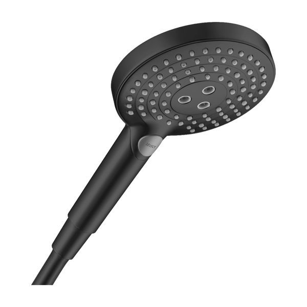 Лейка для душа Hansgrohe Raindance Select S 120 (цвет - чёрный матовый), 3 вида струи 26530670 26530670 &mdash; фото в Esantehnika