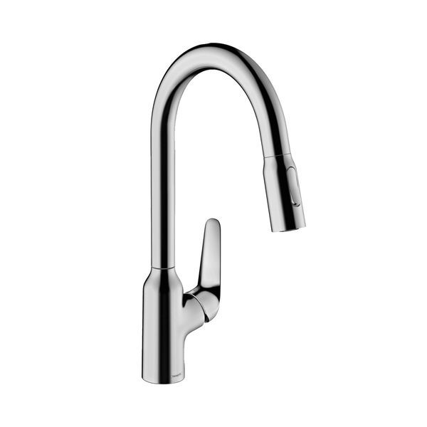 Кухонний змішувач 220, з витяжним душем, 2jet sBox Hansgrohe Focus M42 (колір - хром) 71820000 71820000 &mdash; фото в Esantehnika