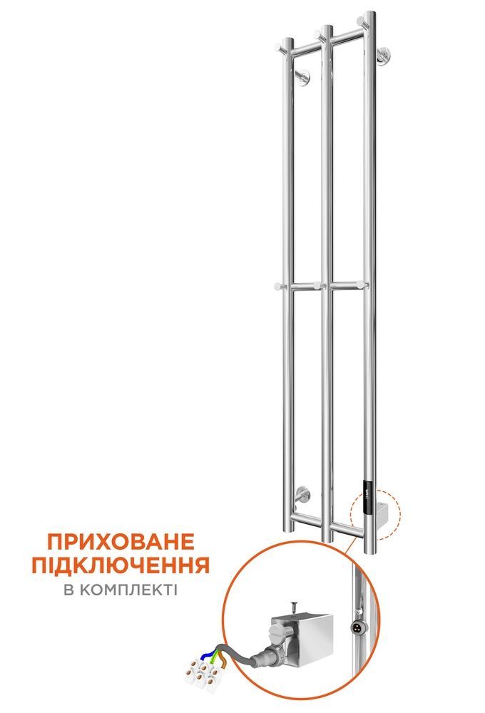Електрична рушникосушарка Mario E Inox Sole 1170&times;250 Полірована сталь, 2.13.046354.P 2.13.046354.P &mdash; фото в Esantehnika