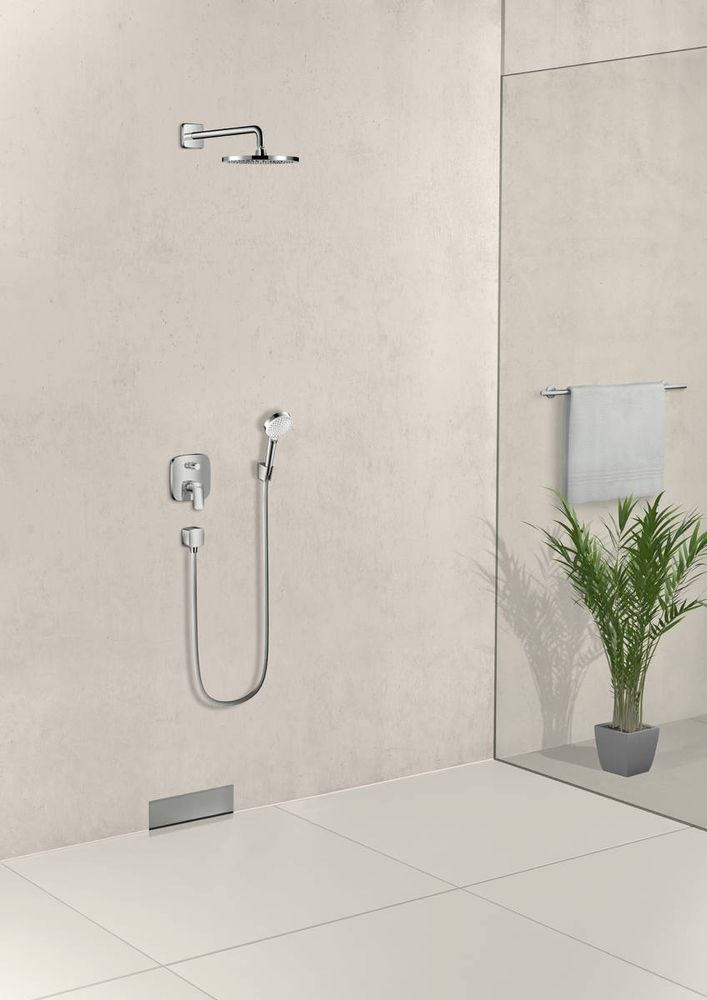 Верхний душ Hansgrohe Crometta S &Oslash;240 мм, 1 тип струи, EcoSmart 9 л/мин (цвет - хром) 26724000 26724000 &mdash; фото в Esantehnika