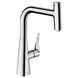 Смеситель для кухни 240 Hansgrohe Metris Select M71, 1jet (цвет - хром), с вытяжным изливом 14857000 14857000 &mdash; фото в Esantehnika