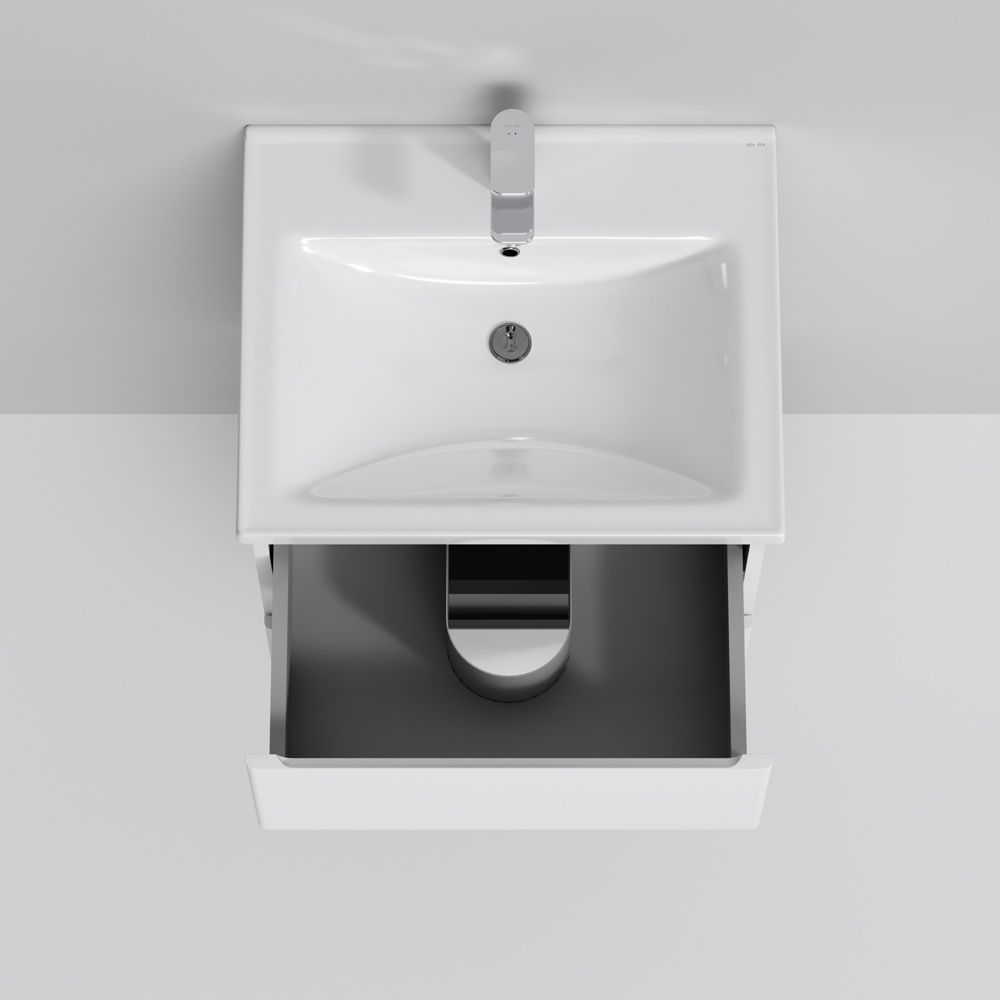 Комплект меблів тумба з умивальником AM.PM X-Joy 55 х 45 х h60 см, білий глянець M85-FHX0552-WC0552WG38 M85-FHX0552-WC0552WG38 &mdash; фото в Esantehnika