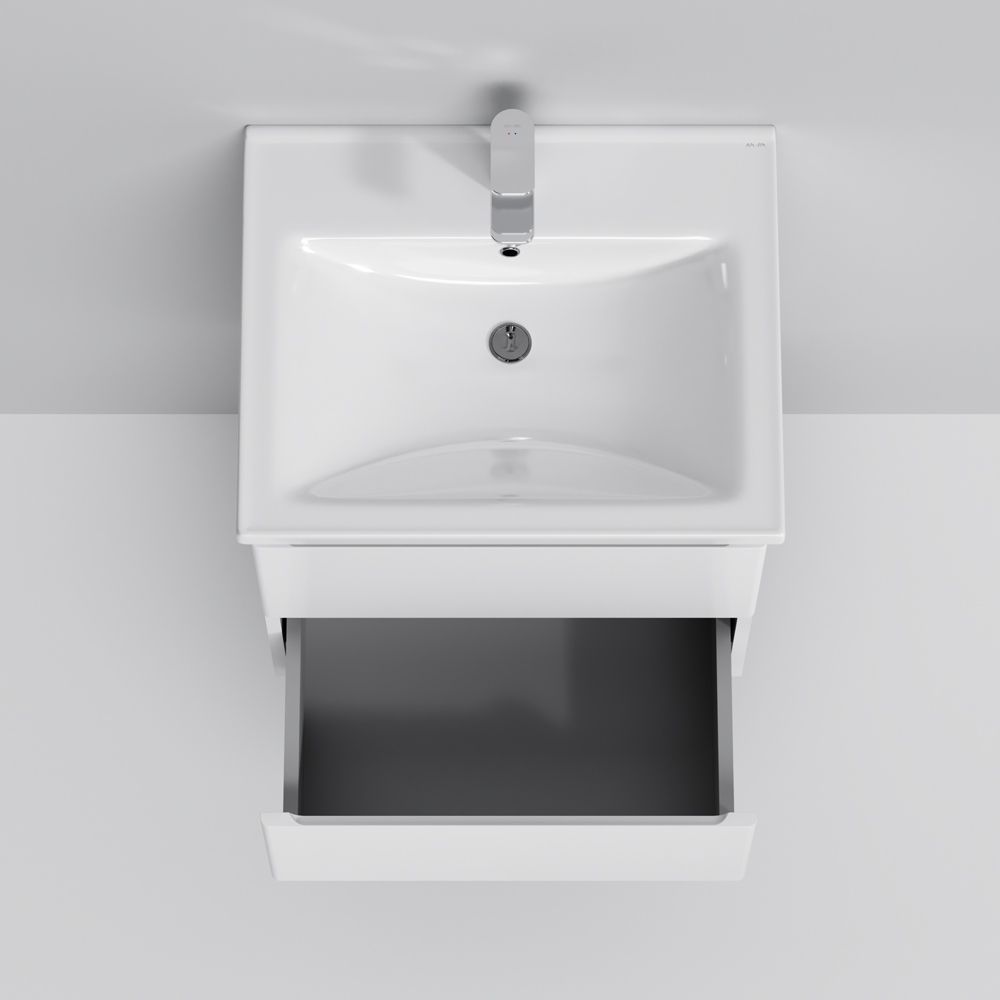 Комплект меблів тумба з умивальником AM.PM X-Joy 55 х 45 х h60 см, білий глянець M85-FHX0552-WC0552WG38 M85-FHX0552-WC0552WG38 &mdash; фото в Esantehnika