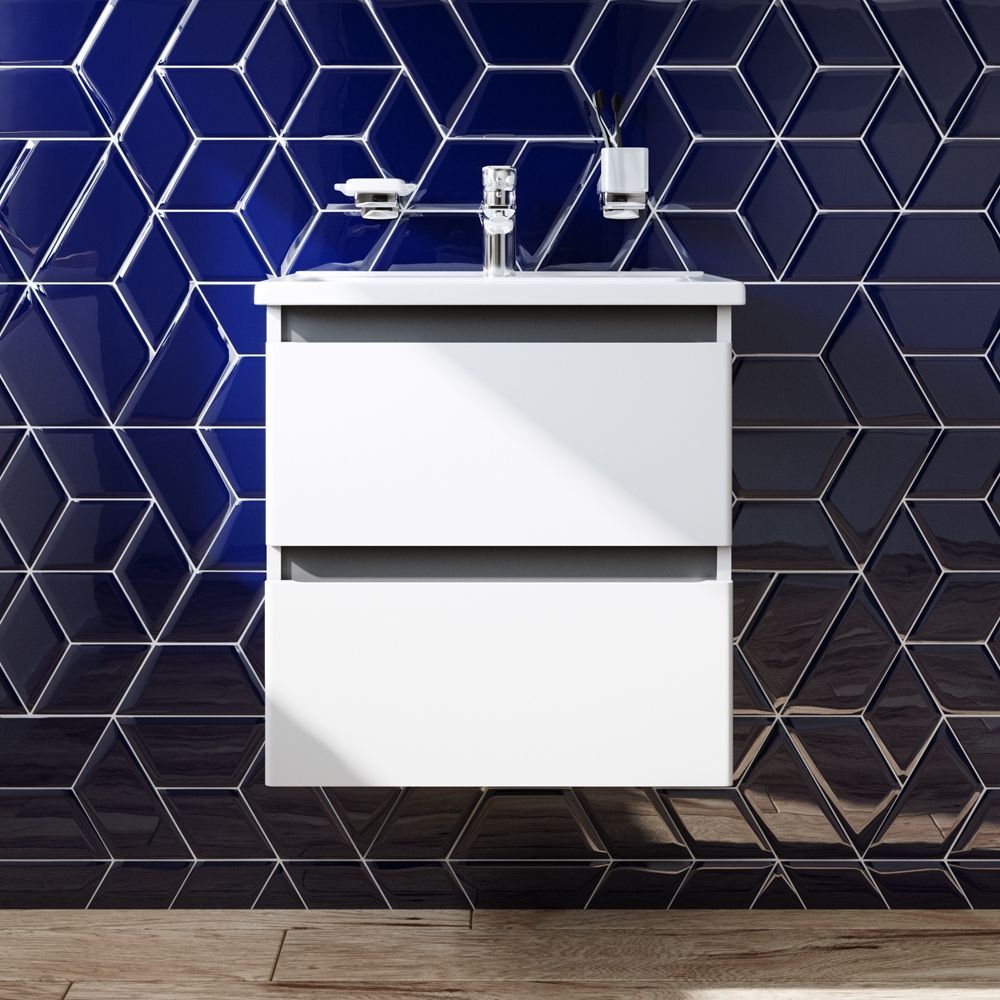 Комплект меблів тумба з умивальником AM.PM X-Joy 55 х 45 х h60 см, білий глянець M85-FHX0552-WC0552WG38 M85-FHX0552-WC0552WG38 &mdash; фото в Esantehnika