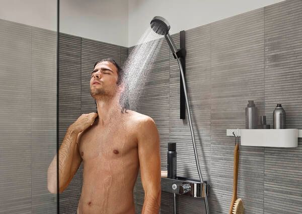 Термостат для душа Hansgrohe Pulsify ShowerTablet Select (цвет - белый матовый) 24360700 24360700 &mdash; фото в Esantehnika